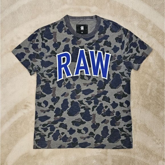 G-STAR RAW Patched Spell Out Logo Warth Camo T-Shirt - Picture 10 of 12